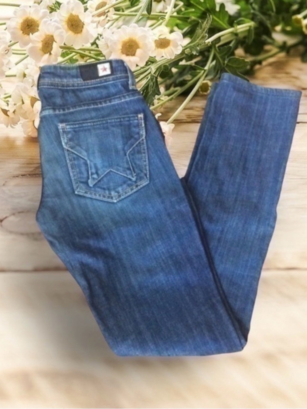 🌸 People's Liberation Women's Straight-Leg Blue Jeans